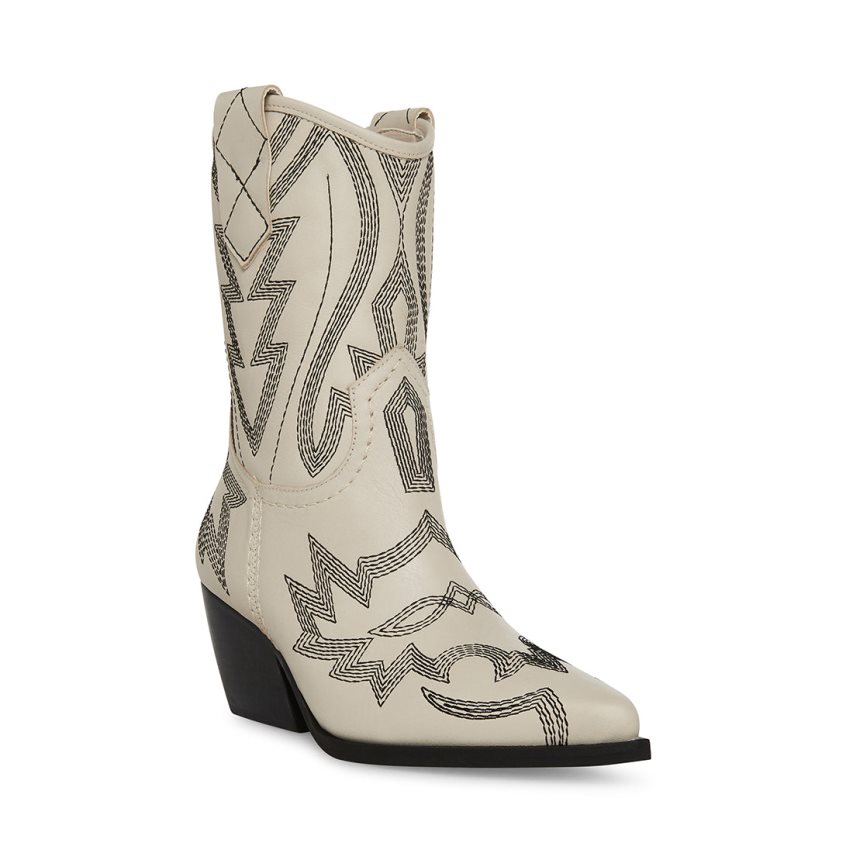 Beige Steve Madden Leo Women's Ankle Boots | PH 3679CPT